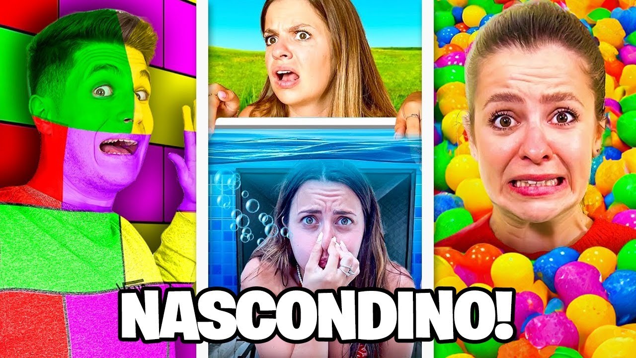 3 SFIDE DI NASCONDINO ESTREMO DI NINNA E MATTI CON TUTTI I NOSTRI AMICI!💦 NASCONDINO NELLE SCATOLE