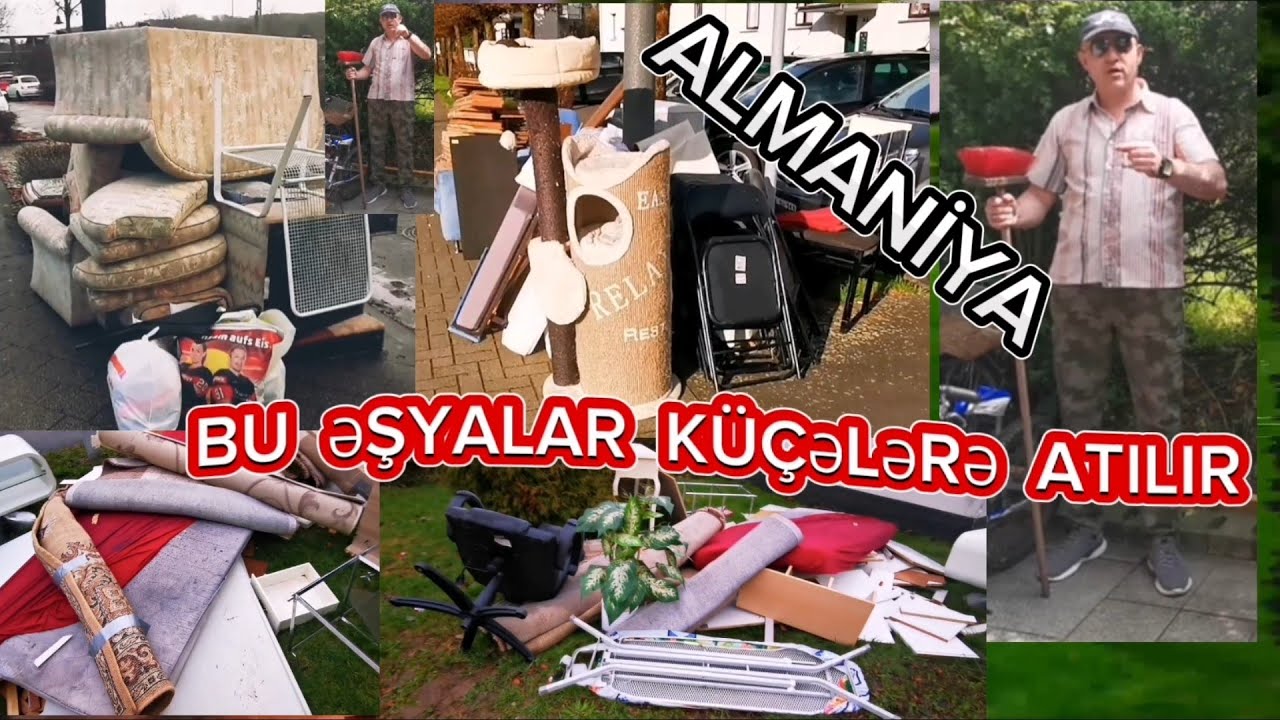 Küçələrə atılmış ev və məişət əşyaları.#4 ( Almaniya )