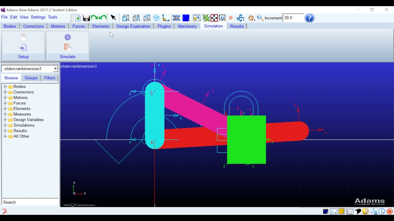 Slider Crank Mechanism inversion 3