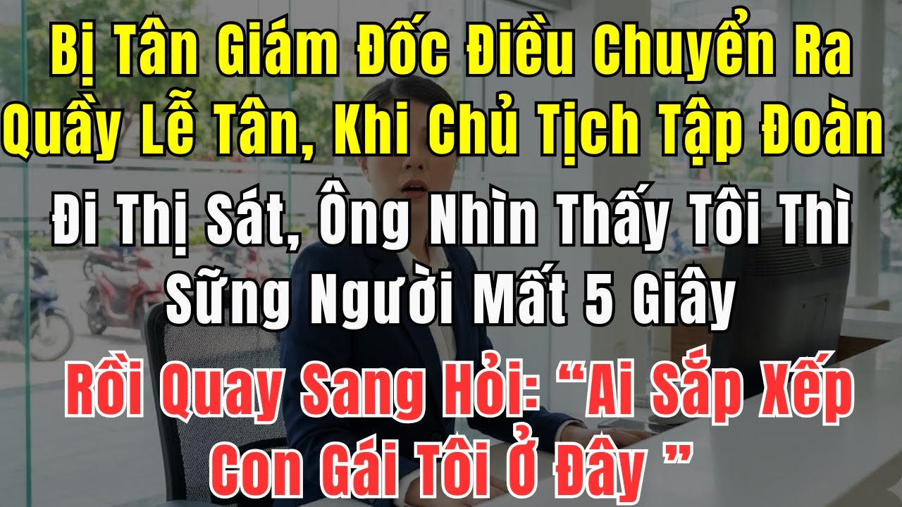 Bị Giám Đốc Mới Chèn Ép Đày Xuống Làm Lễ Tân , Không Ngờ Một Cú Điện Thoại Làm Cái Bay Ghế Của Hắn