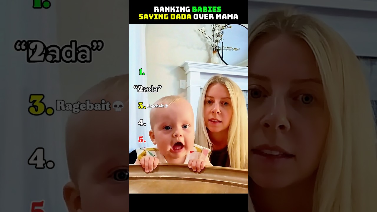 Рейтинг самых милых малышей, которые говорят &laquo;папа&raquo; чаще, чем &laquo;мама&raquo;.