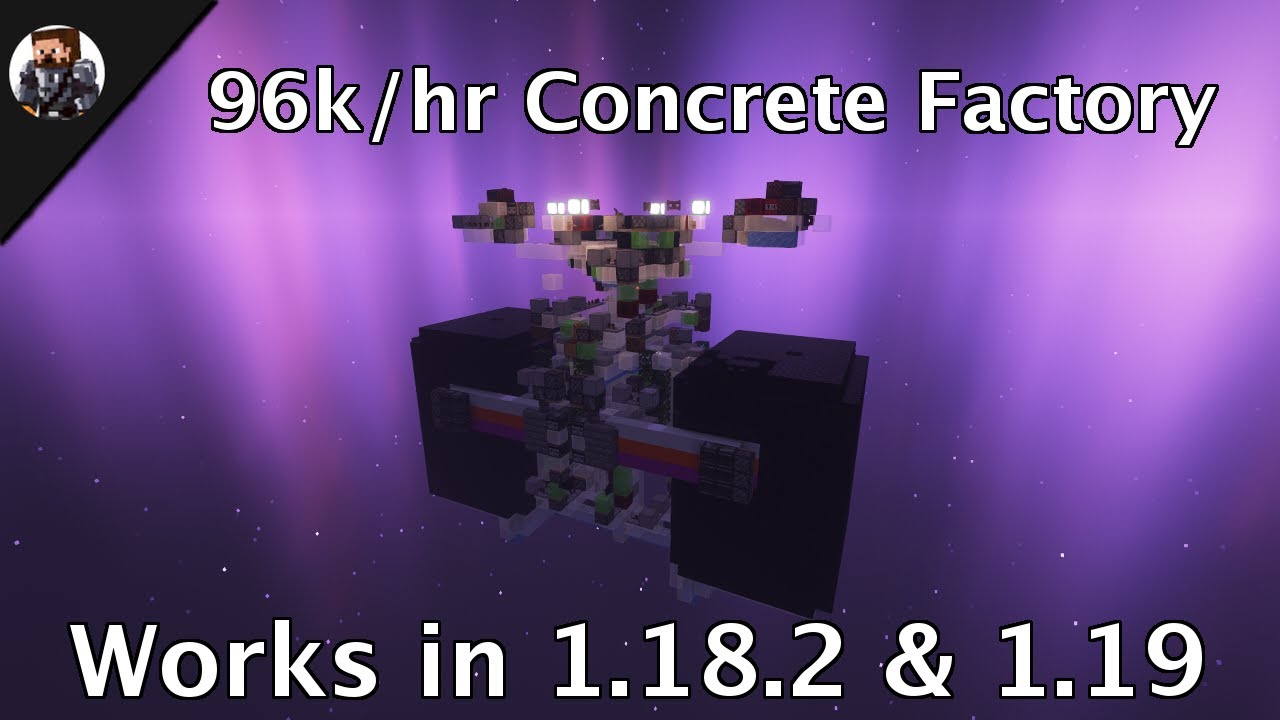 96k/hr Concrete Factory - Java Edition 1.16+