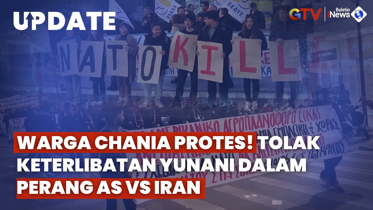 Demo Besar-besaran! Warga Chania Tolak Keterlibatan Yunani dalam Rencana Perang AS Vs Iran