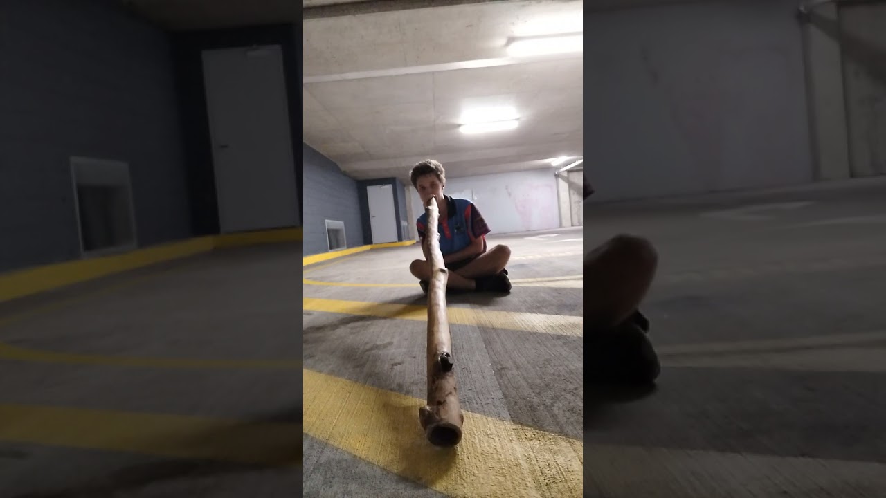 Self-Made Didgeridoo Solo In An Underground Carpark, Key Of 444hz Bb