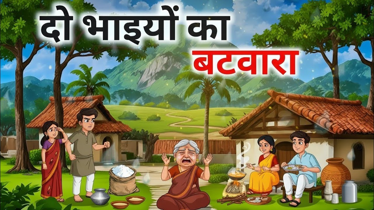 दो भाइयों का बँटवारा | Hindi Moral Story | Hindi Kahaniyan | Cartoon Video