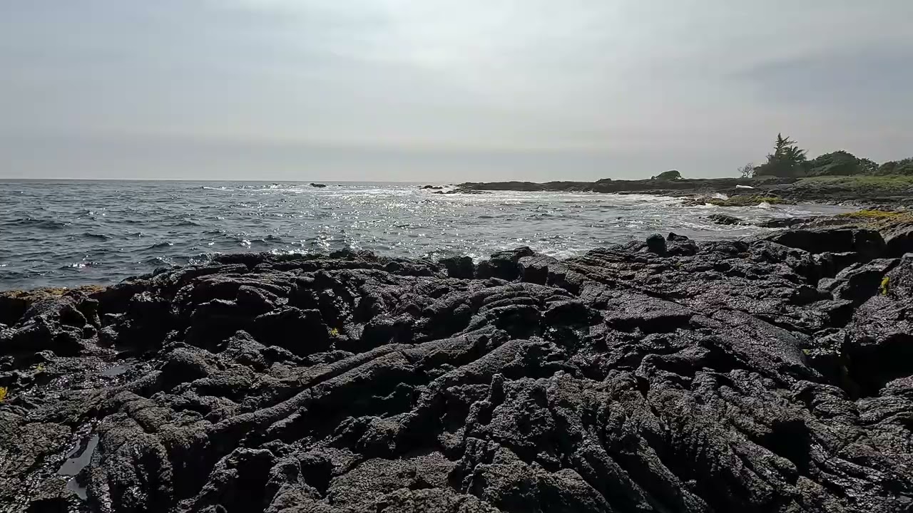3 Hours | Black Sand Beach, Big Island Hawaii – Ocean Waves for Deep Sleep (4K, No Music)