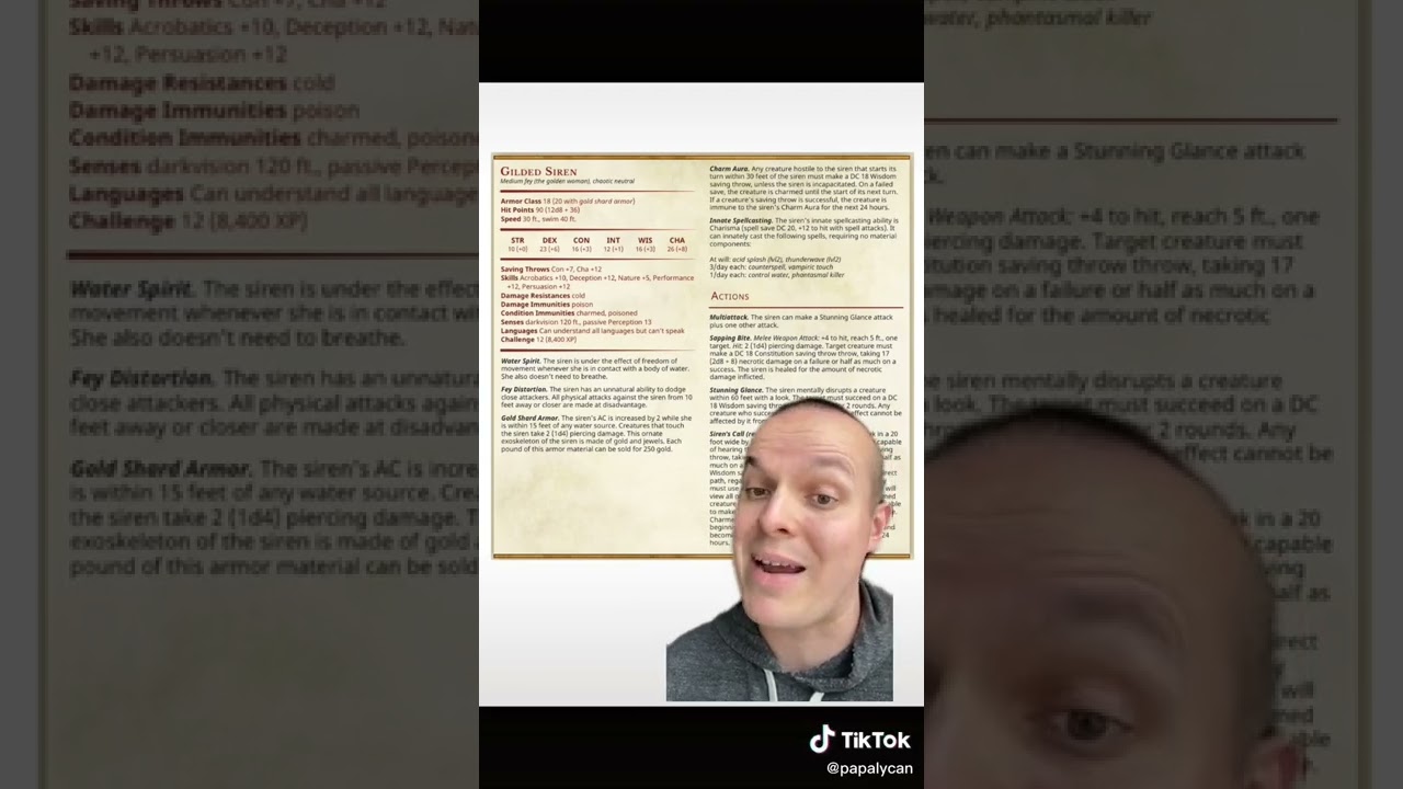 Love, Death and Robots D&D Monster Statblock 2, Jibaro