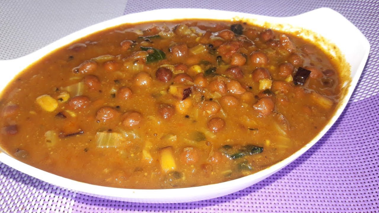 തേങ്ങ അരക്കാതെ കൊഴുപ്പോടു കൂടി വറുത്തരച്ച ടേസ്റ്റില്‍ കടല കറി/no-coconut naadan kadala curry