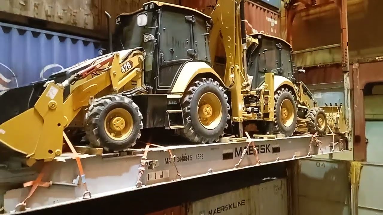 Excavator Cat Flat rack over height frame .