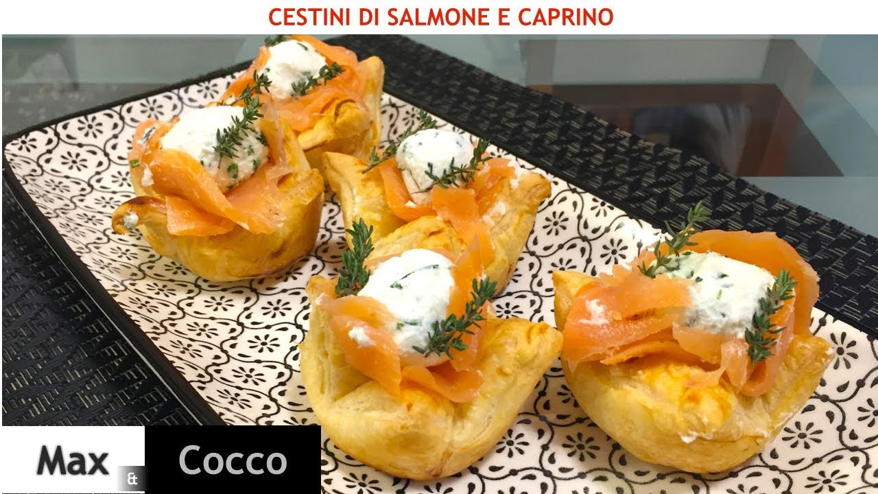 ANTIPASTO PERFETTO PER NATALE - Cestini di SALMONE e Philadelphia