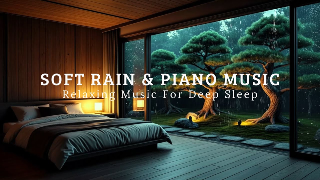 Soft Piano Music & Rain Sounds for Deep Sleep | Relax, Unwind, Sleep