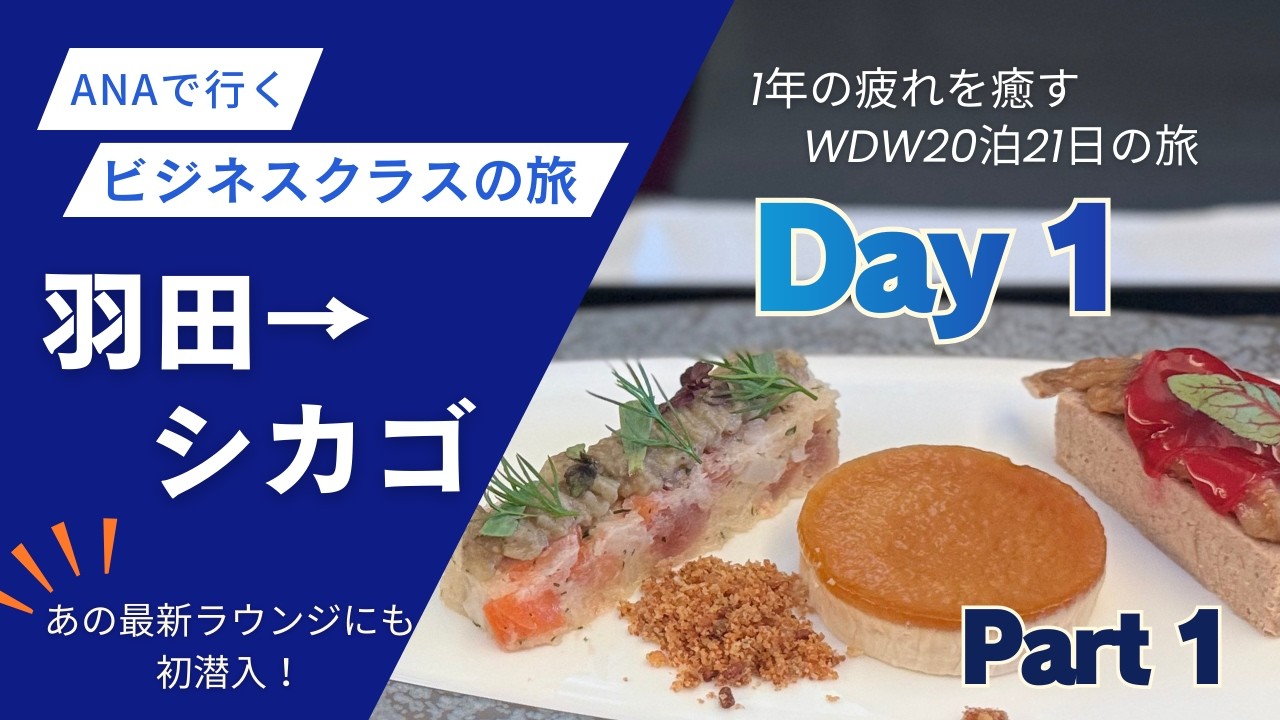 【WDW20泊21日旅】Day1 羽田→シカゴ移動編/ From Haneda to Chicago