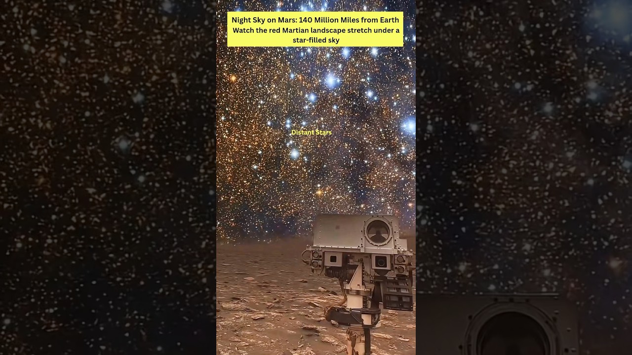 Mars Night Sky: 140 Million Miles Away from planet Earth 🌌🪐 #mars #marsnightsky