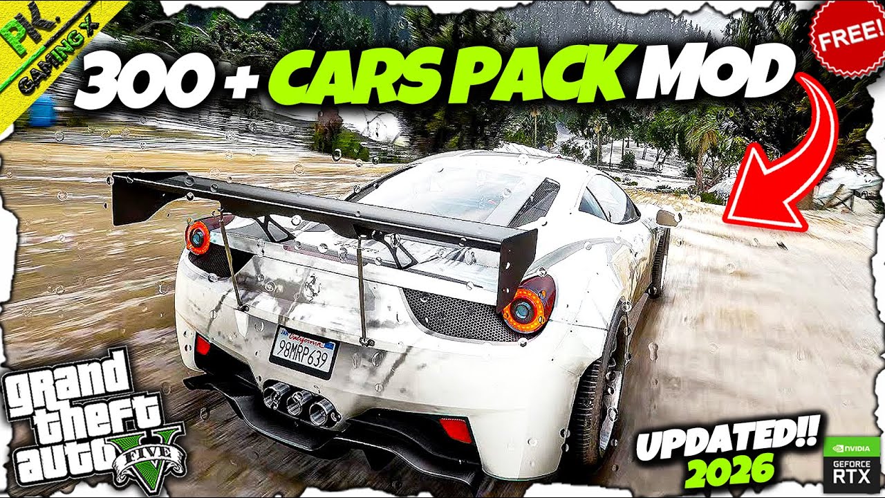 How to Install * 300 + Real Life Cars* in GTA 5 || Replace ALL CARS with REAL Cars😍(Easy Guide)
