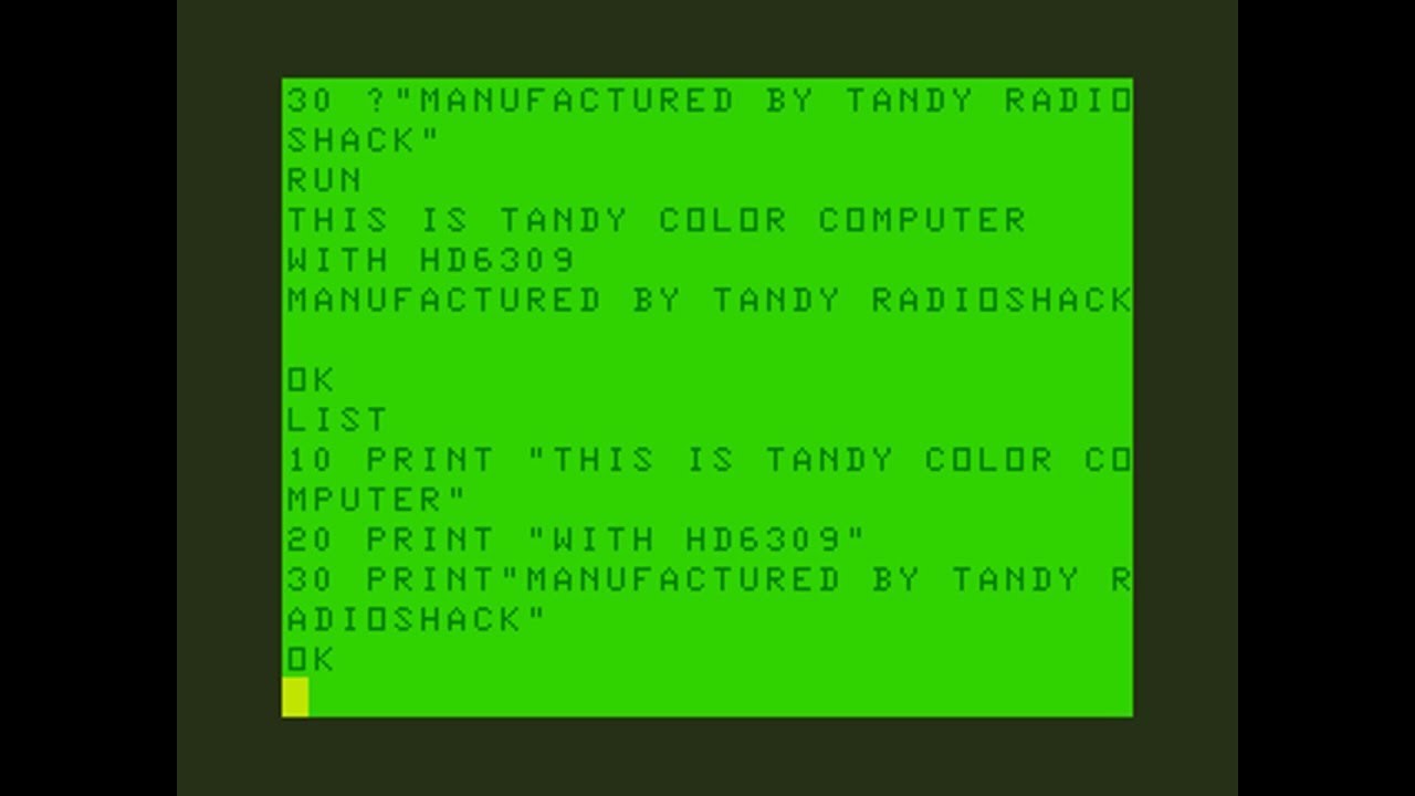 Tandy Radio Shack - Color Computer (HD6309)