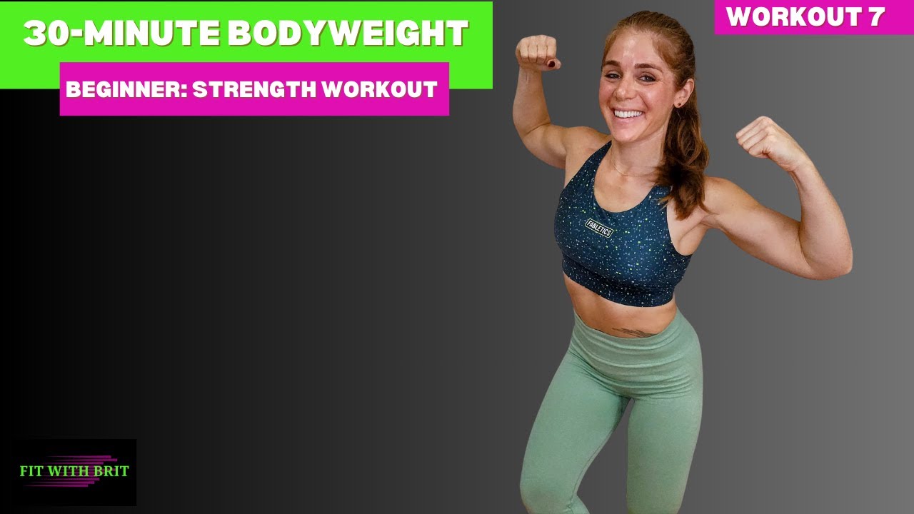30-Minute Beginner Bodyweight Workout: Strength Workout