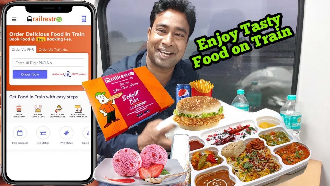 How to Order hot & fresh Veg & Non Veg food in Train Journey on your seat by Rail Restro app Review