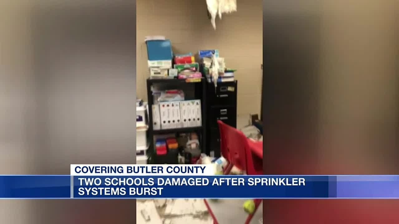 2 Butler County schools damaged after sprinkler systems burst
