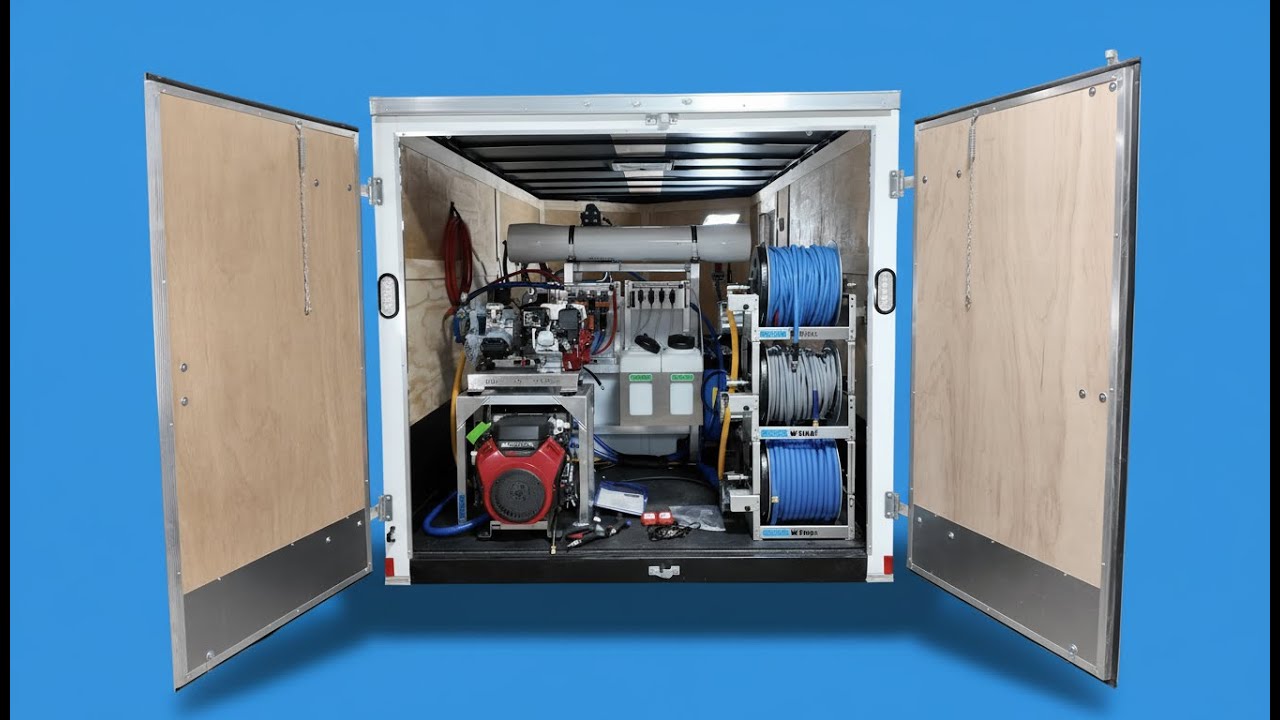 High Performance Enclosed Drone Washing Trailer