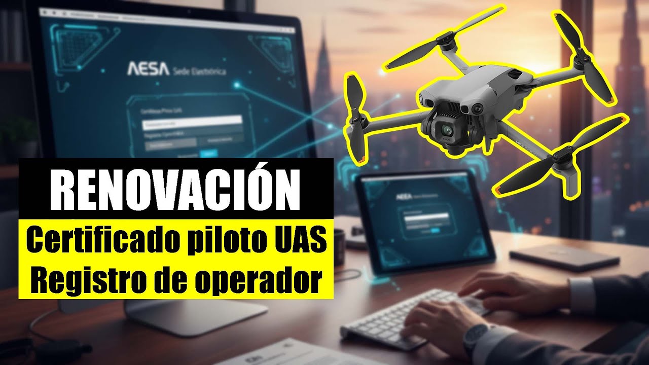Renovación del certificado de piloto de Drones y registro operador UAS Drones #aesa #registrodrones