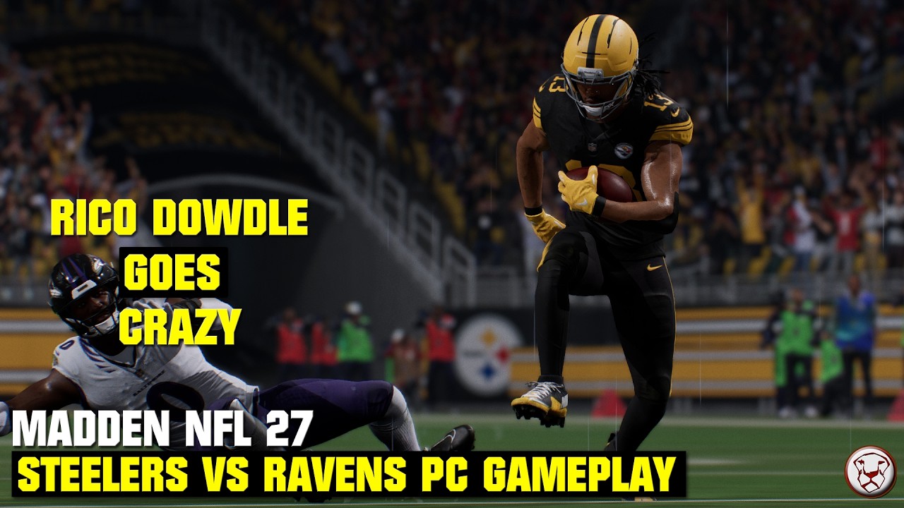 Madden 27: STEELERS vs RAVENS Dynamic Rain Gameplay | Broadcast Camera PC