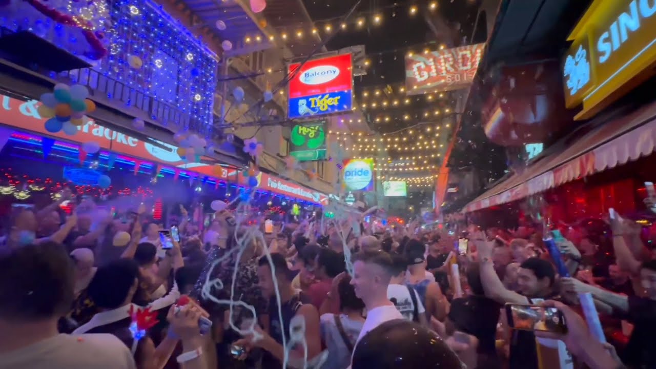 New year 2024 Silom Soi 4 Gay Street Bangkok's All here Fun night