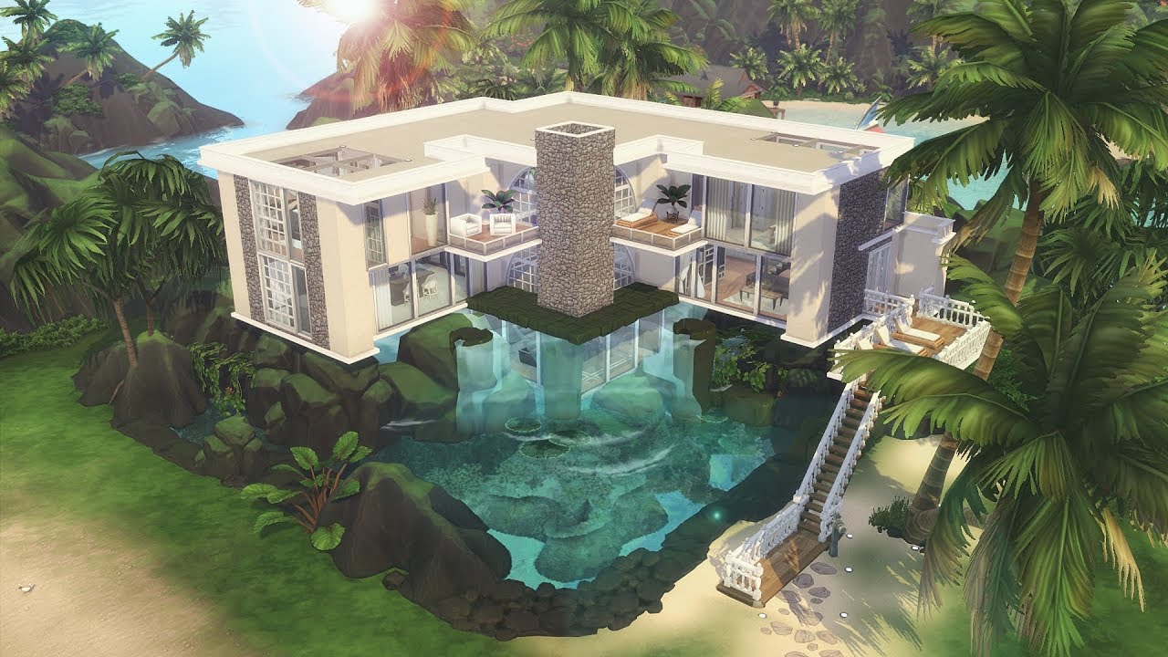 MANSÃO NA CACHOEIRA│Waterfalls House│The Sims 4 Construção