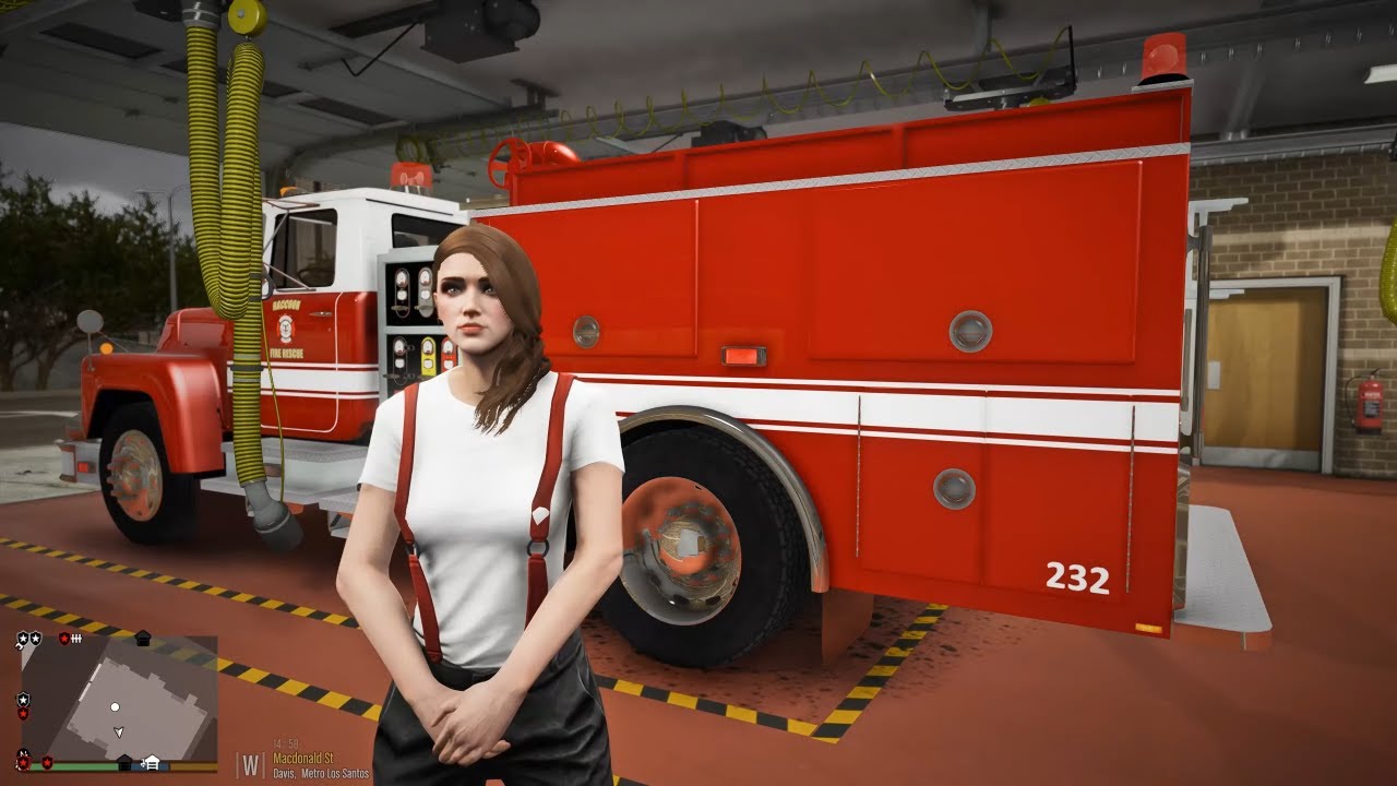 Gta 5 LSPFDFR Playing As Female RFD Firefighter Old Mack First Responder - Fire Callouts!