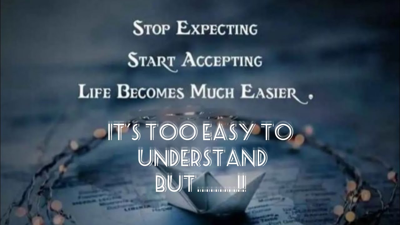 stop expecting Start Accepting...|motivational quotes about life|@F.I.O.Quotes