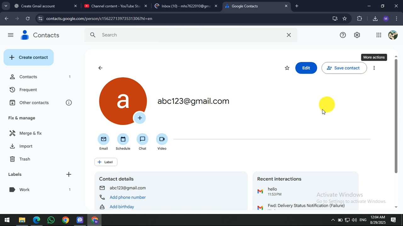 How To Edit Contacts in Gmail