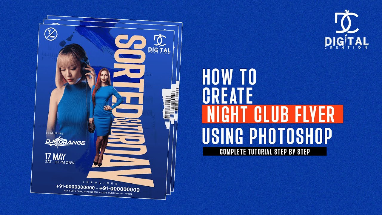 How to Create a Night Club Flyer | Easy Flyer Design Tutorial |