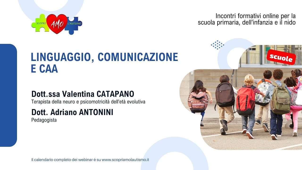 Linguaggio, comunicazione e CAA [Ciclo formativo per le scuole]