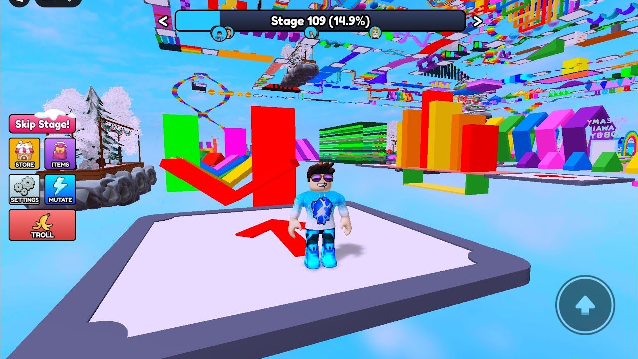 Roblox oMega Easy Obby 725 Stages Part 2 Stage 9 to 59 Roblox oMega Easy Obby Stage 9 to 725