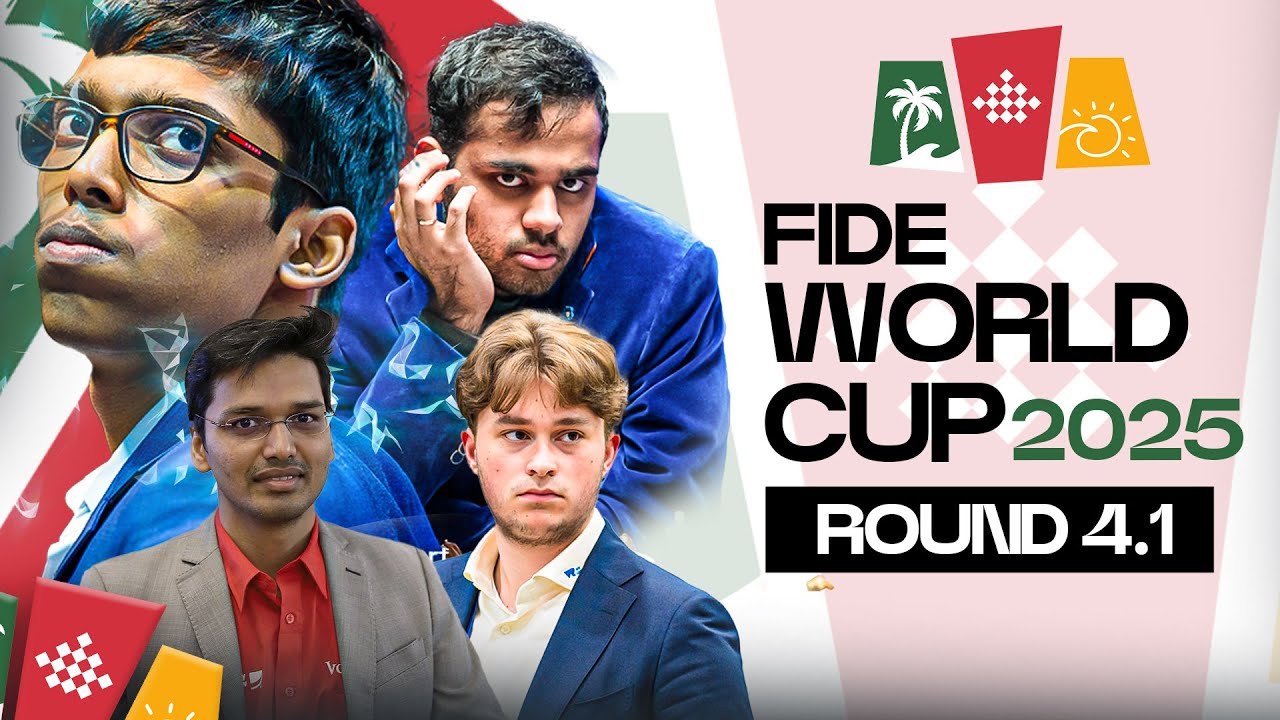 FIDE World Cup 2025 Round 4.1 | Ft. Pragg vs Dubov, Arjun vs Leko