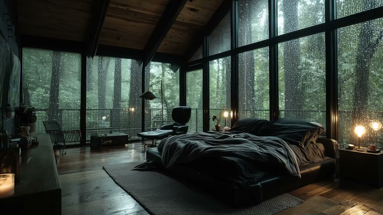 3 Hours Soft Rain & Relaxing Ambience 🌧️ Quiet Night for Deep Sleep