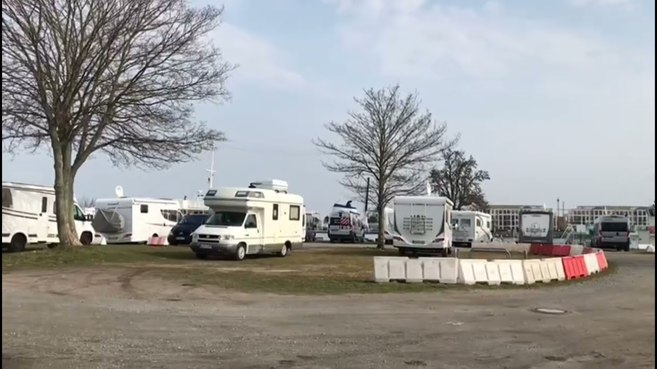 Wohnmobilstellplatz Warnemünde, Deutschland, Motorhome Germany