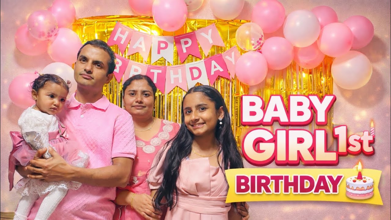 “Celebrating a Cute Baby Girl’s 1st Birthday 🎂 | Birthday Party Vlog | Baby Fun & Family Moments”