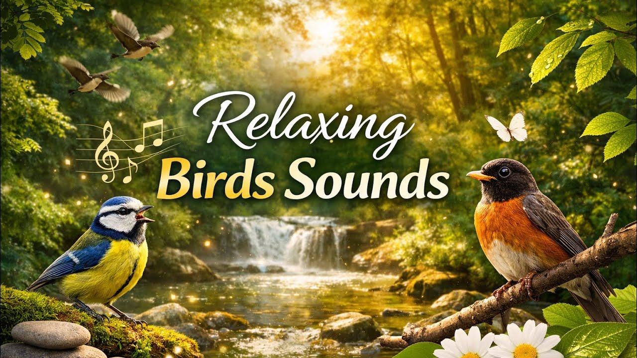 Relaxing birds Sounds | Healing sounds for stress| Stress Relief #birds
