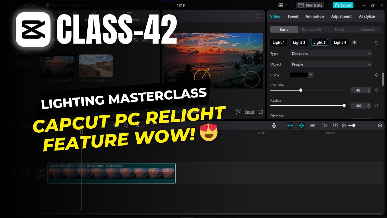 Amazing Relighting and Color Grading in Capcut PC | How to Use the Relight Feature in CapCut PC |