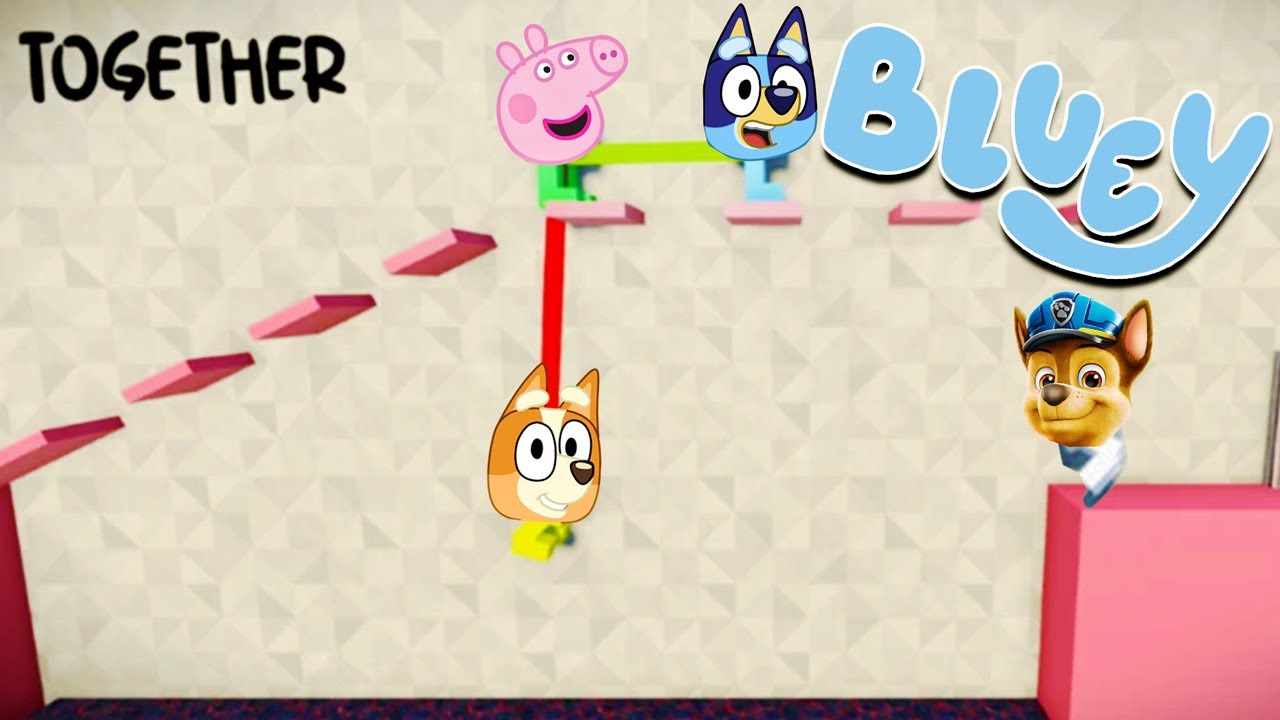 BLUEY y sus AMIGOS JUEGAN JUNTOS en un MAPA de LOCURA | Las Aventuras de BLUEY en ROBLOX!