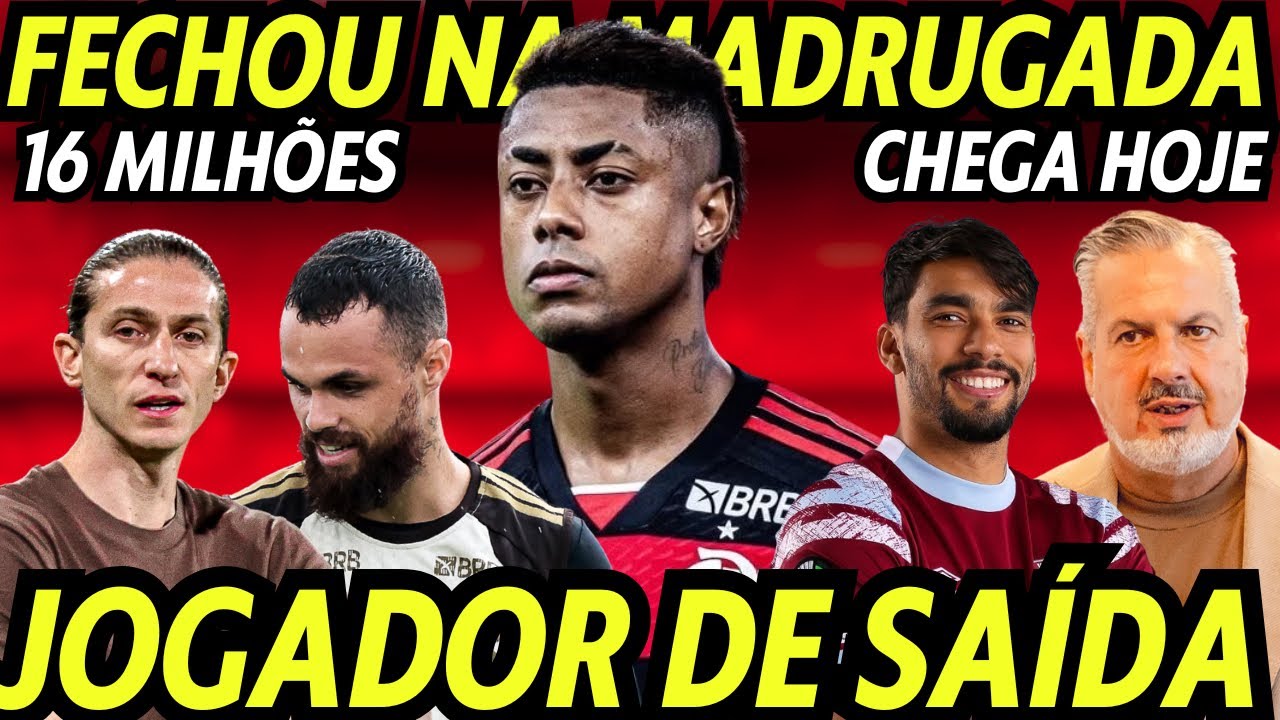 FECHOU NA MADRUGADA! R$16 MILHÕES! JOGADOR DE SAÍDA DO FLAMENGO! PAQUETÁ CHEGA HOJE! AEROFLA! E+