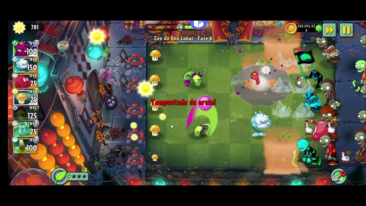 Jogando evento zoom do ano lunar pvz2 