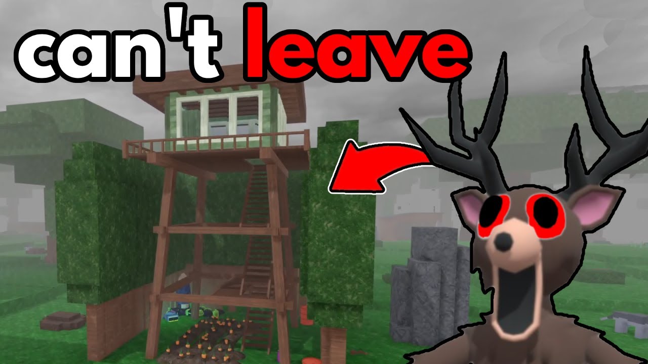 I Survived In WATCH TOWER for 99 Nights in the Forest