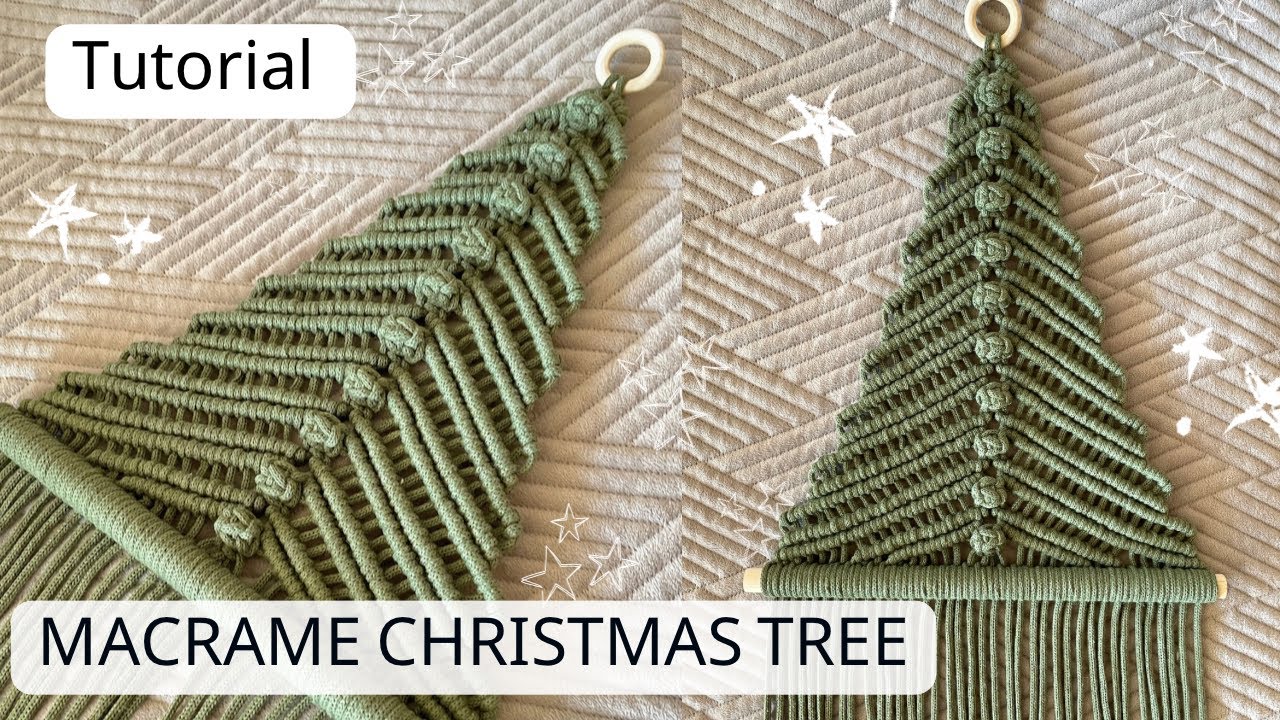 DIY TUTORIAL / Macrame Christmas Tree Wall Hanging