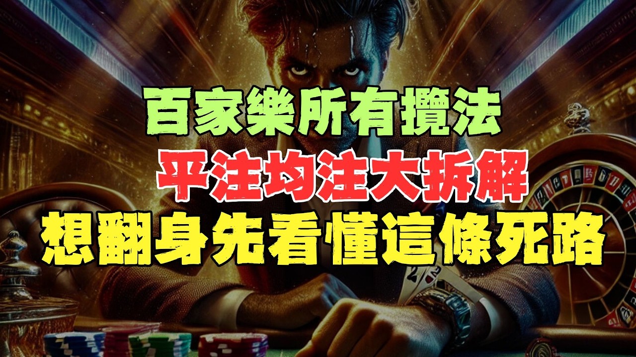 百家樂所有攬法、平注均注大拆解！為什麼你逃不掉必敗命運？賭場贏錢的黑幕全公開，想翻身先看懂這條死路！