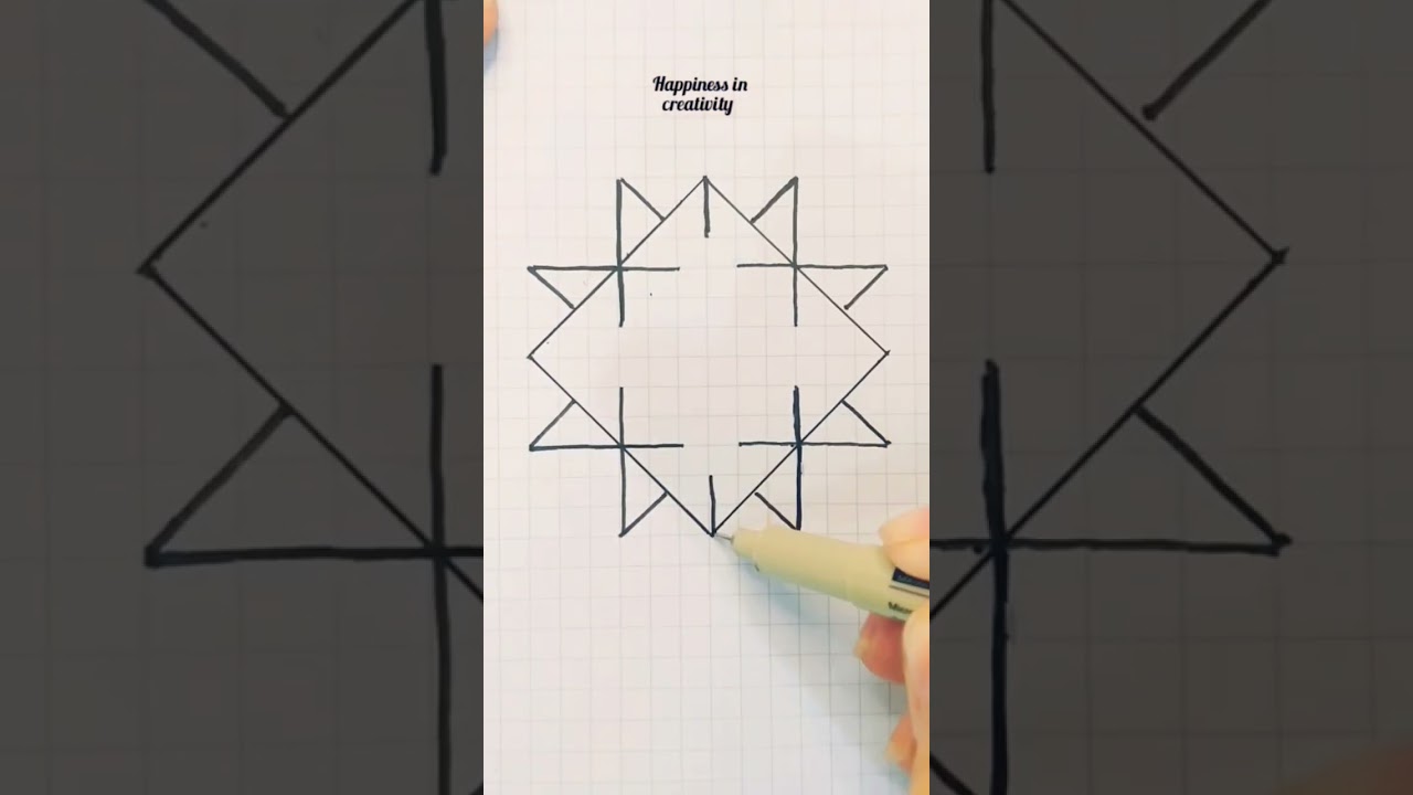 Easy 🙂geometrical pattern / design #shorts