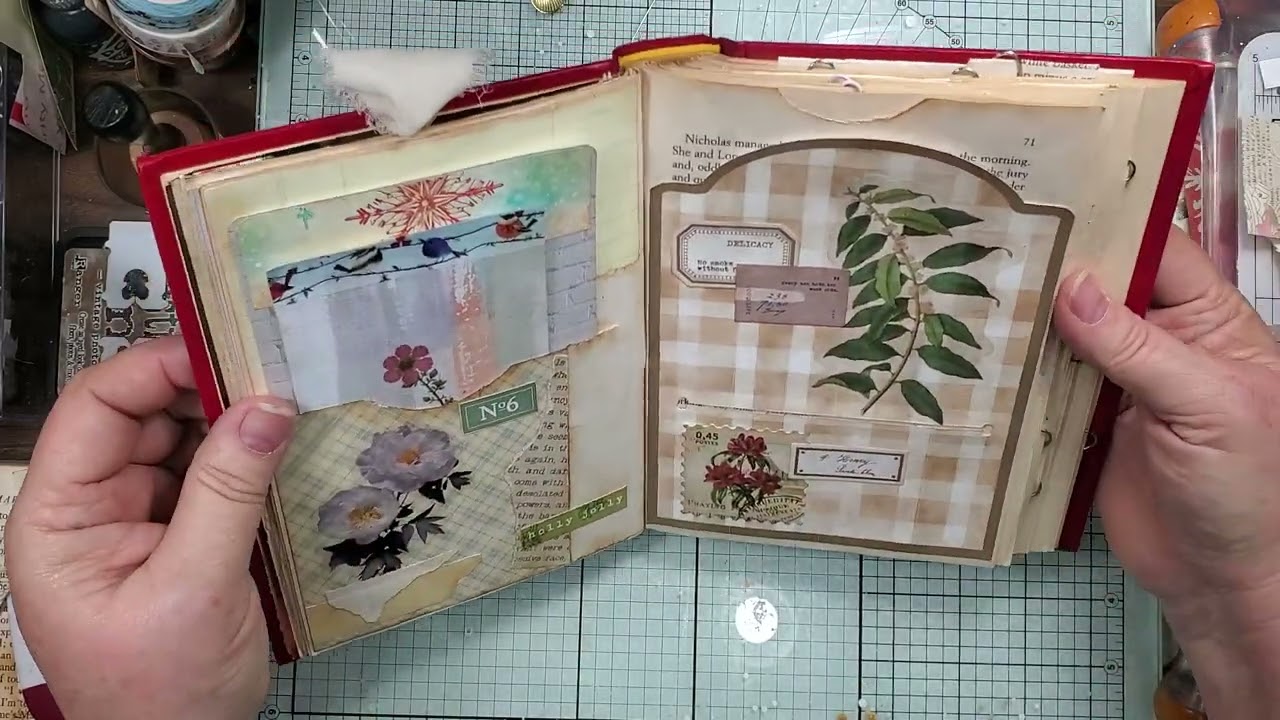 Readers Digest Journal | Winter Flowers | Using Scraps from Kits | Large Double Pocket | Part 4 of ?