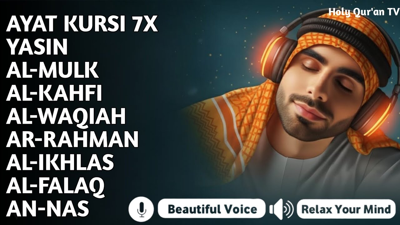 Quran Recitation in A Peaceful Voice I Alfatiha, Ayatul Kursi, Yasin ,Arrahman ,AlWaqiah