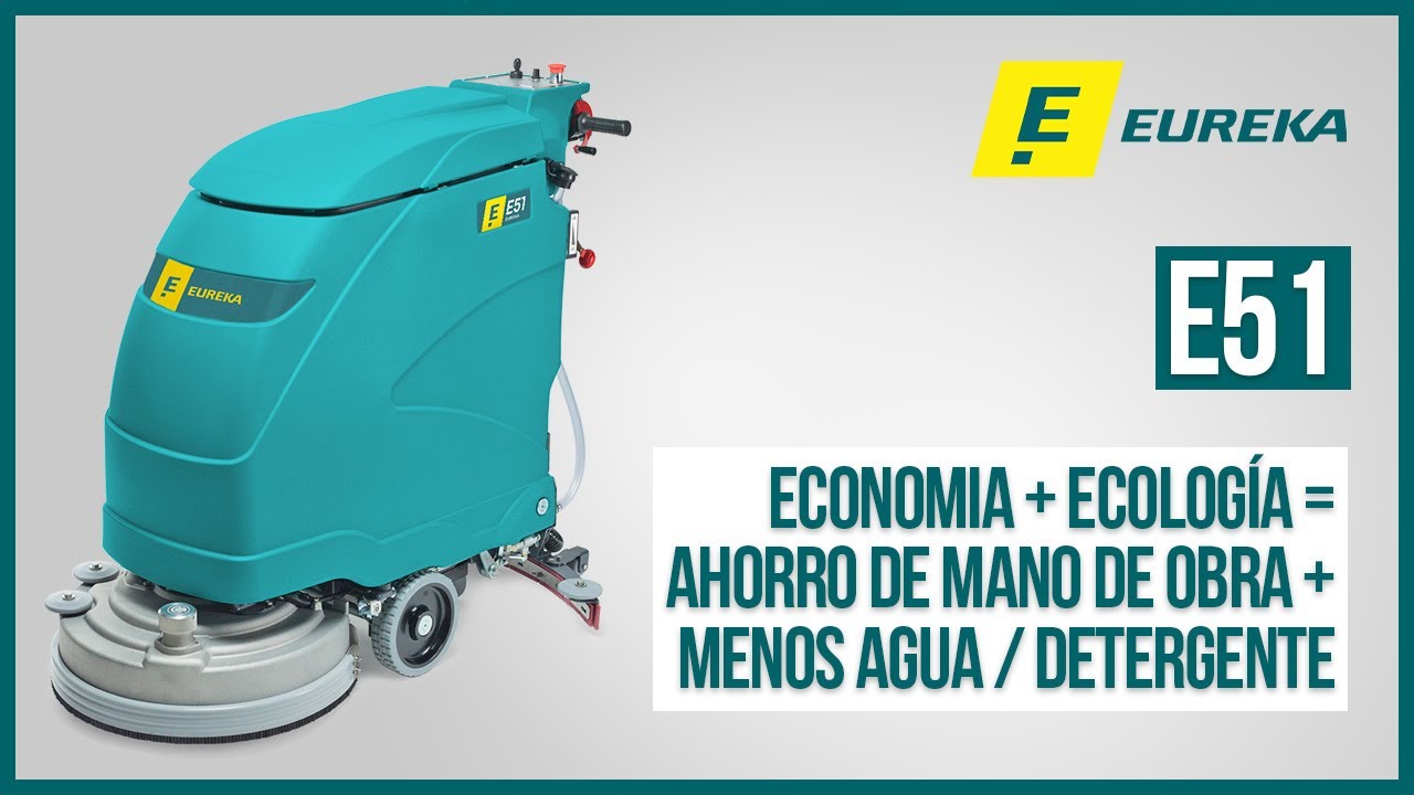 Fregadora Profesional Acompañada E51 | Eureka - Máquinas industriales de limpieza de suelos