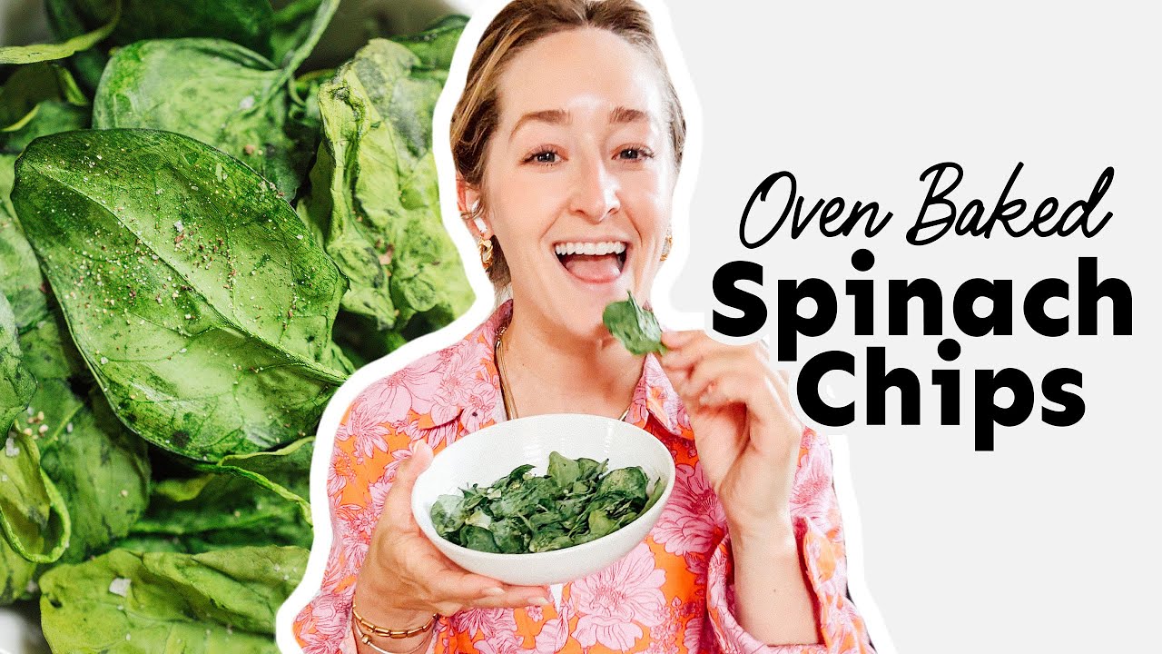 Oven Baked Crispy Spinach Chips
